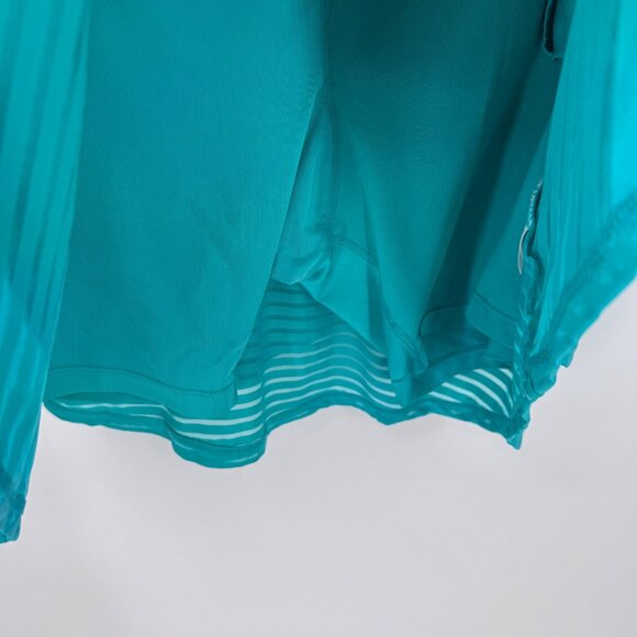 Tail Tennis Golf Skort Womens Large‎ Green Blue Polyester Sheer Trim Pockets - Picture 6 of 7